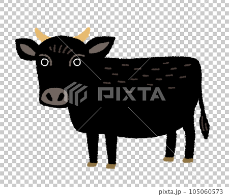 黒毛和牛の手描きイラスト 黒毛和牛の手描きイラスト 105060573