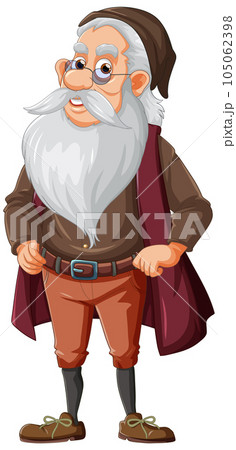 old woman cartoon character with beard old woman cartoon character with beard 105062398