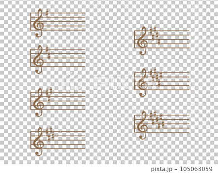 音樂素材 一組尖銳的調號 105063059