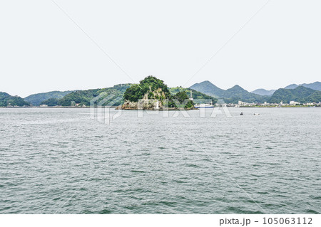 遊覧船から犬走島方向を望む 遊覧船から犬走島方向を望む 105063112