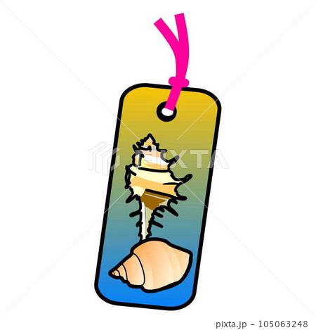 しおりのイラスト 貝殻 しおりのイラスト 貝殻 105063248