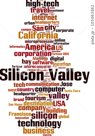Silicon valley word cloud Silicon valley word cloud 105063862