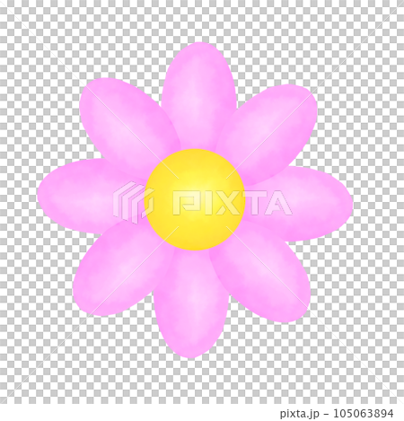 Pastel Pink Watercolor Soft Brush Flower with Yellow Pollen Pastel Pink Watercolor Soft Brush Flower with Yellow Pollen 105063894