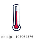 hot weather thermometer icon vector illustration on white background.  105064376
