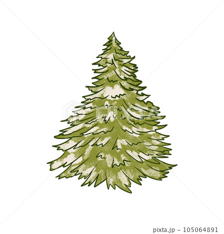 Realistic christmas tree with LED garland Fluffy green pine tree 14763455  Vector Art at Vecteezy