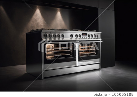 a commercial-grade oven with a sleek modern design, providing the ideal cooking environment, created with generative ai 105065189