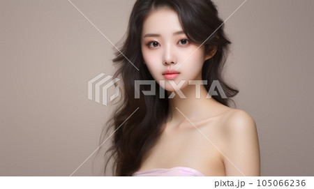 Beautiful asian woman. Illustration AI Generative 105066236