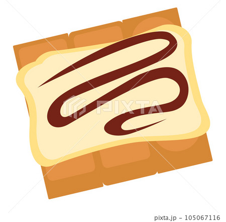 Cookies or biscuit with creamy chocolate topping Cookies or biscuit with creamy chocolate topping 105067116