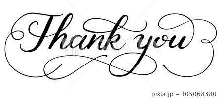 Thank youの手書き文字 105068380