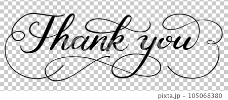 Thank youの手書き文字 105068380