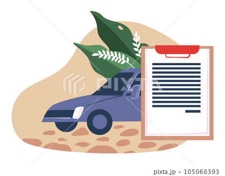 Car insurance, automobile and document agreement of company 105068393