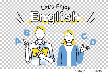 Person English conversation teacher male and female set 105069838