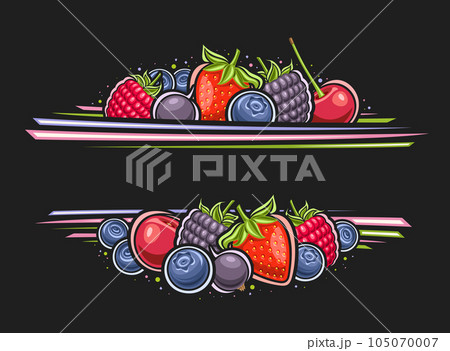 Vector border for Berries Vector border for Berries 105070007