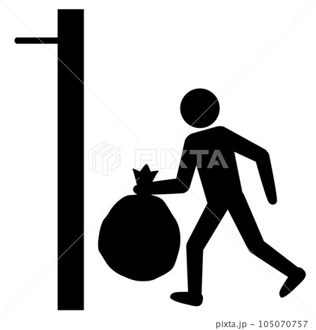 ゴミ捨てをする人 105070757