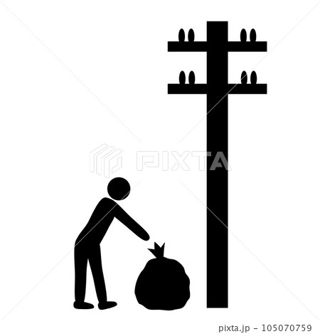 ゴミ捨てをする人 105070759