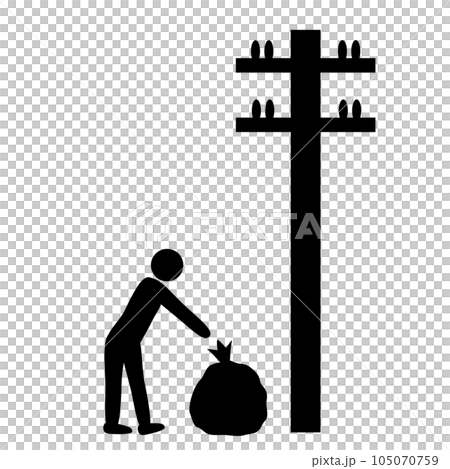 ゴミ捨てをする人 105070759