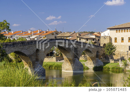 Romanesque bridge Puente la Reina, Gares, Navarre, Spain 105071485