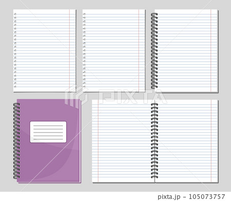 Vector Spiral Notebook Set 105073757