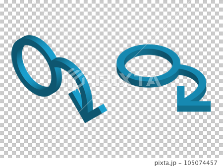 男性の性機能障害アイコン。アイソメトリック素材 男性の性機能障害アイコン。アイソメトリック素材 105074457