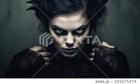 A hauntingly beautiful vampire-magician AI generated 105075474