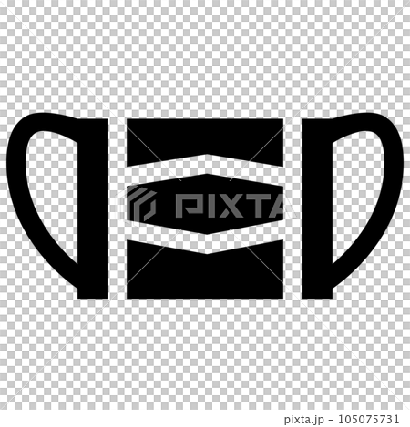 代表衛生、口罩的填充風格圖標 代表衛生、口罩的填充風格圖標 105075731