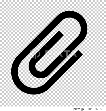 Filled style icons representing stationery, paperclips and paperclips 105076180