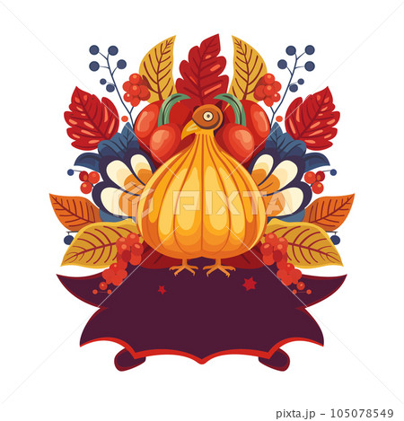 Happy Thanksgiving Day. Vector Illustration Happy Thanksgiving Day. Vector Illustration 105078549