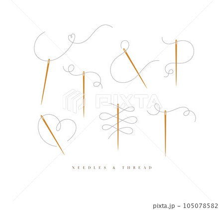 Needles and threads collection white 105078582