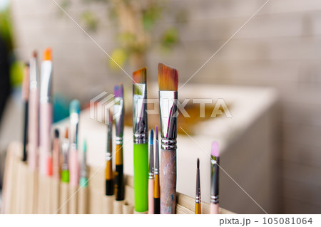 The Face Painting Brush Set. collection of special brushes. The Face Painting Brush Set. collection of special brushes. 105081064