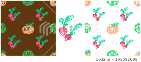 Set drawings with wax crayons. Print for cloth design, textile, fabric, wallpaper, wrapping paper Set drawings with wax crayons. Print for cloth design, textile, fabric, wallpaper, wrapping paper 105081698