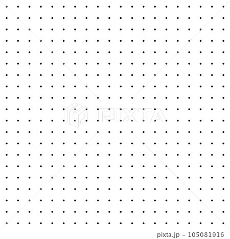 Dotted graph paper with grid. Polka dot pattern, geometric texture for calligraphy drawing or writing. Blank sheet of note paper, school notebook. Vector illustration 105081916