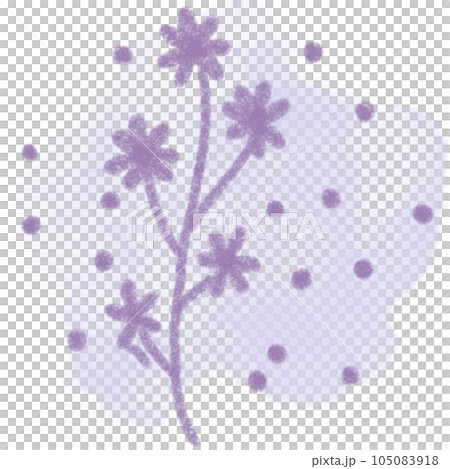 Flower Drawing, flower painting like a tattoo 105083918