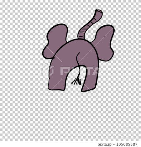 cartoon elephant  with a pattern 105085387