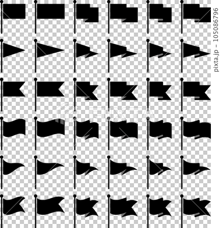 單色標誌的矢量插圖集 單色標誌的矢量插圖集 105086796