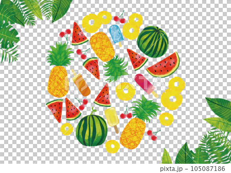 水彩觸感夏季食品套裝 水彩觸感夏季食品套裝 105087186