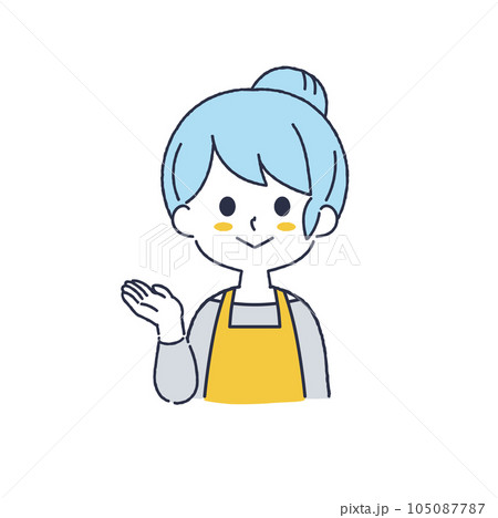 シンプルな女性のイラスト	 105087787