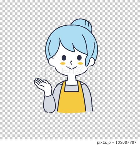 シンプルな女性のイラスト	 105087787