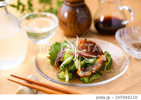 うざく（きゅうりと鰻の酢の物）みょうがと生姜を添えて 105088210