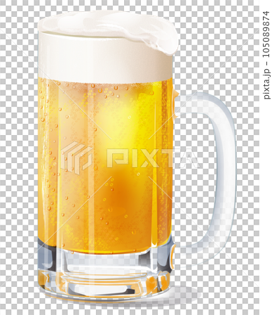 ジョッキに入った生ビールのイラスト 105089874