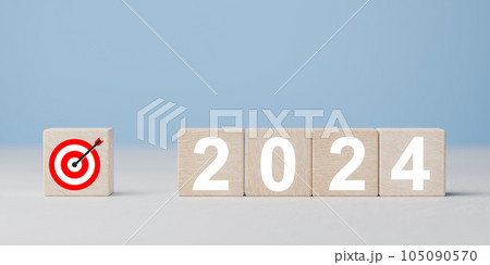 2024 Goal. Business growth concept in 2024. Business goals and achievement. Sustainable development. Wooden cubes inscripted 2024. Starting to new year. 2024 Goal. Business growth concept in 2024. Business goals and achievement. Sustainable development. Wooden cubes inscripted 2024. Starting to new year. 105090570