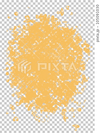 画面に向かって大量の水滴がスプラッシュするオレンジ色イラスト 105091030