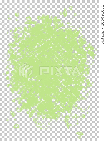 画面に向かって大量の水滴がスプラッシュする緑色イラスト 105091031