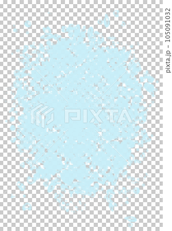画面に向かって大量の水滴がスプラッシュする水色イラスト 105091032