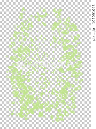 画面に向かってスプラッシュする緑色イラスト 105091048
