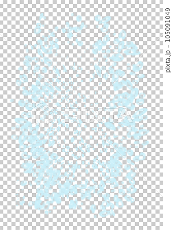 画面に向かってスプラッシュする水色イラスト 105091049