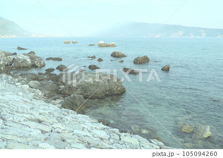 Fort Mezaluna Mesaluna Citadel Citadela Montenegro, Herceg Novi. The ruins of an ancient stone fortress, destroyed in an earthquake, fell into the Adriatic Sea, the Mediterranean. Tourist attractions Fort Mezaluna Mesaluna Citadel Citadela Montenegro, Herceg Novi. The ruins of an ancient stone fortress, destroyed in an earthquake, fell into the Adriatic Sea, the Mediterranean. Tourist attractions 105094260