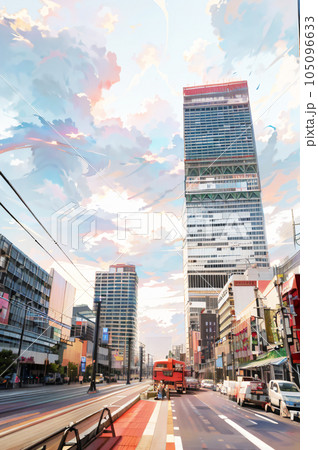 AI画像生成　超高層ビルイメージ 105096633