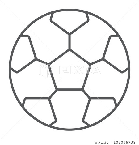 Soccer ball thin line icon, game and sport 105096738
