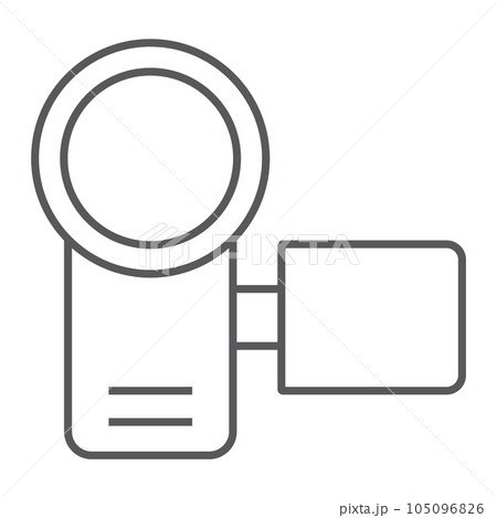 Video camera thin line icon, electronic and device Video camera thin line icon, electronic and device 105096826