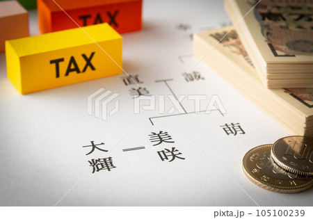 家系図と税金　夫婦　婿　婿養子　相続 105100239
